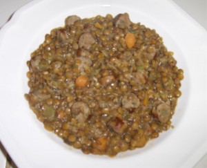 Lentils and Sausage Stew