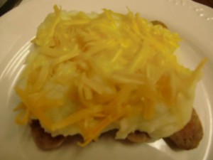 Italian Sausage Mash Potatoes and Cheese Stuffed Italian Sausage
