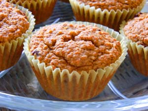 Gluten Free Carrot and Oat Muffins