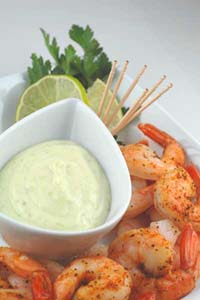 Gluten-free Roasted Shrimp with Wasabi Sauce