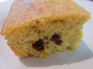 Gluten Free Cornbread – Cranberry Polenta Bread