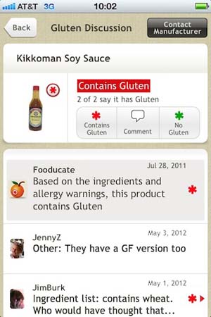 Image: Fooducate Allergy Talk App Discussion