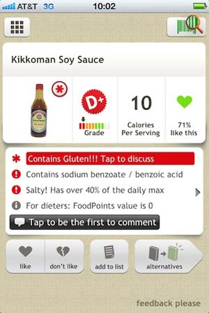 Image: Fooducate Allergy Talk App Product Details