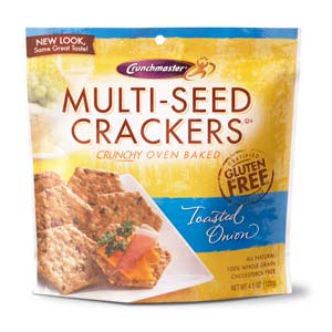 Image: Crunchmaster Gluten Free Multi-Seed Crackers - Toasted Onion