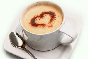 Image: Cappuccino with Cinnamon Heart 