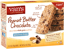 Image: Van's Gluten Free Snack Bars - Peanut Butter Chocolate