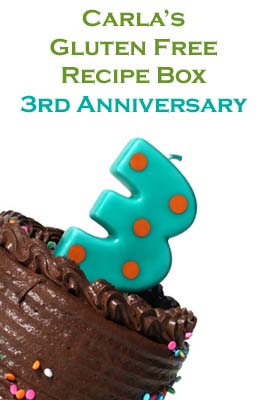 Image: Gluten Free Recipe Box 3rd Anniversary Cake