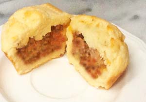 Bacon Cheeseburger Stuffed Gluten Free Biscuits