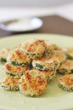 Gluten Breaded Zucchini Rounds: Baked or Fried
