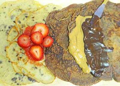 Carob, Chocolate or Chocolate Chip Gluten Free Oat Crepes