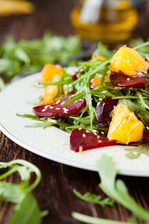 Arugula Salad Recipe with Beets and Citrus and Dressing