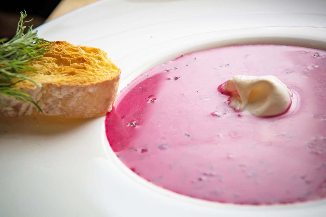 Cold Beet Soup with a Kick