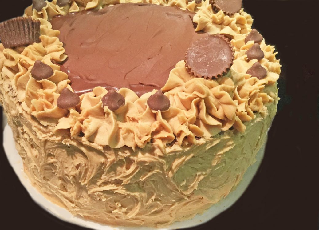 Three-Layer Gluten Free Peanut Butter Cup Cake