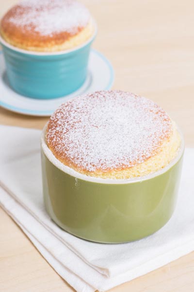 Gluten Free Vanilla Souffle with Optional Pastry Cream or Chocolate Ganache Filling