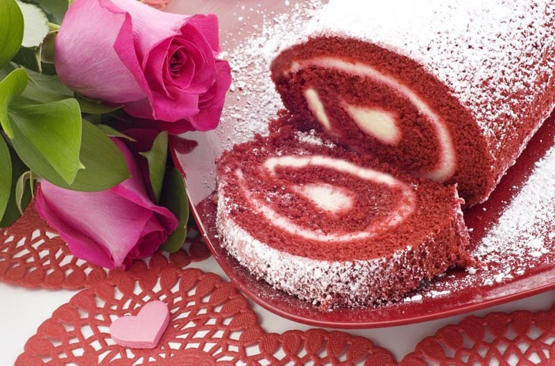 Gluten Free Red Velvet Roll Cake