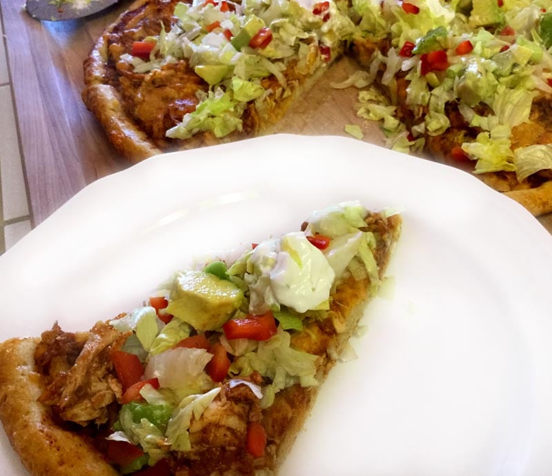 Thin New York-Style Pizza Crust and Chicken Taco Pizza Recipes