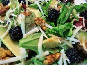 Image: Blackberry Candied Walnuts and Avocado Salad