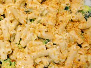 Image: Gluten Free Macaroni and Cheese with Broccoli and Chicken - Unbaked