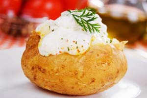 Image: Gluten Free Dairy Free Soy Free Sour Cream on a Baked Potato