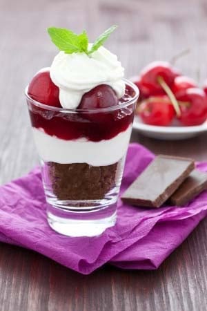 Image: Gluten Free Trifle with Cherries and Chocolate Brownies