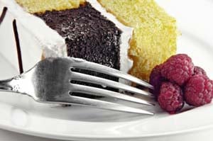 Image: Gluten Free Yellow and Chocolate Checkerboard Cake