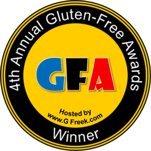 Logo for Winner oin 4th Annual Gluten-Free Awards
