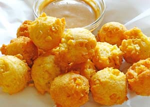 Gluten Free Corn Fritters and Dipping Sauce