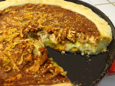Gluten Free Chicago Style Pizza with Taco Filling