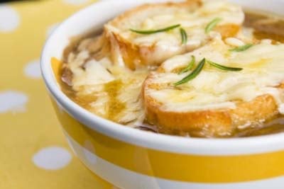 French Onion Soup with Gluten Free Bread