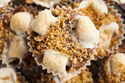 Gluten Free Chocolate Cupcakes with S'More Topping