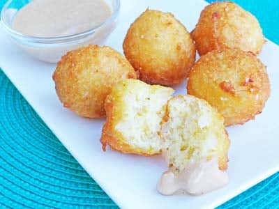 Gluten Free Hush Puppies with Chipotle Honey Dipping Sauce