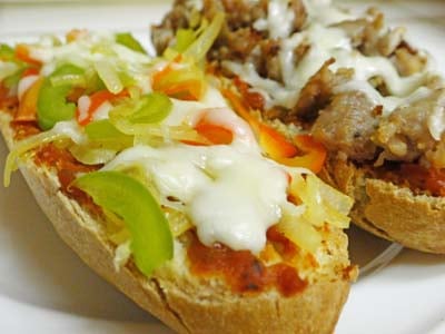 Gluten Free Italian Sausage and Peppers Recipe on a Gluten Free Sub Roll