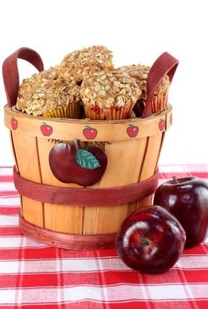 `Gluten Free Oat Muffins with Apples