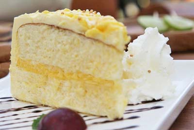 Gluten Free Lemon Cake with Lemon Pudding Filling