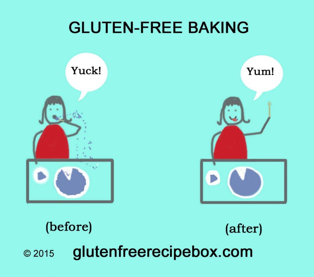 Gluten Free Baking Cartoon by Carla Spacher