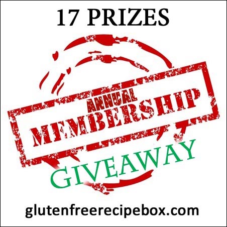 17 Gluten Free Recipes Annual Membership Giveaway