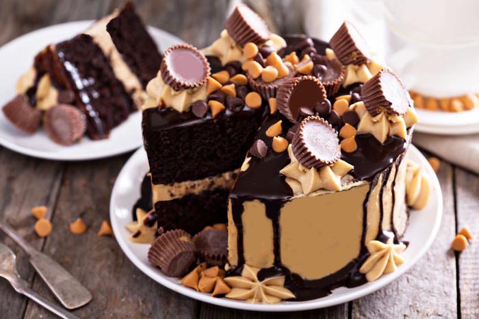 Gluten Free Reese's Chocolate Peanut Butter Cup Cake