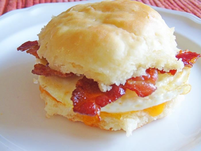 Gluten Free Breakfast Sandwich on a Homemade Potato Roll