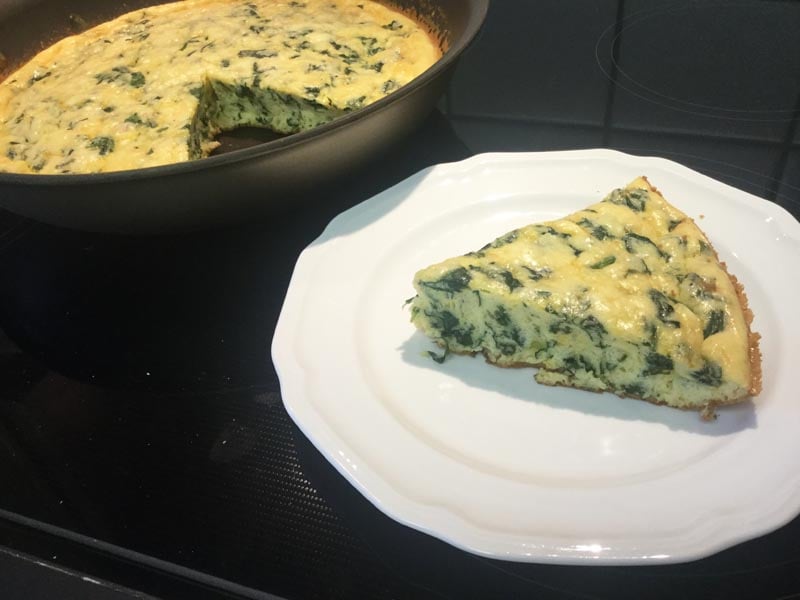 Gluten Free Spinach and Four Cheese Frittata