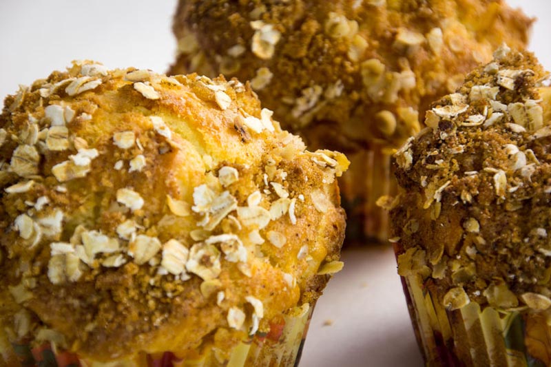 Gluten Free Morning Glory Muffins with Crumble Topping