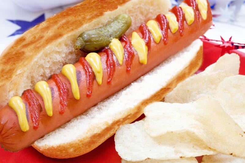 Gluten Free Hot Dog with a Hot Dog