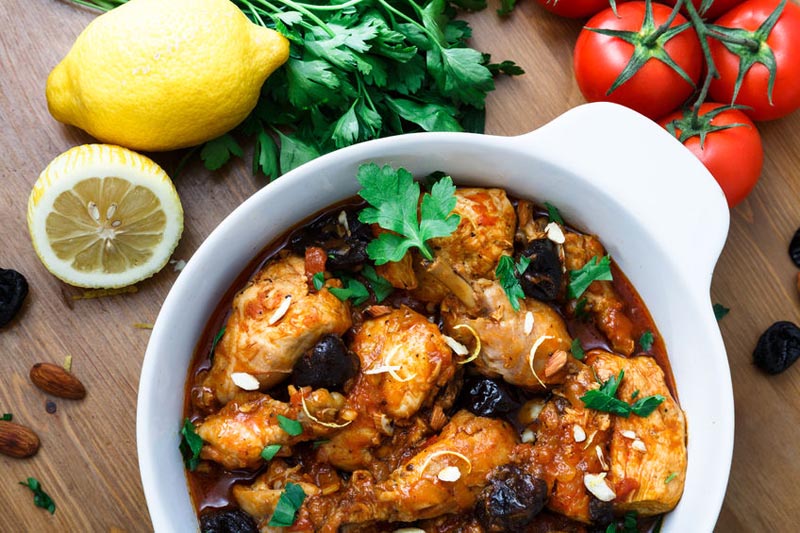Stovetop Chicken Tagine (With Lemon and Tomato Substitute Options)