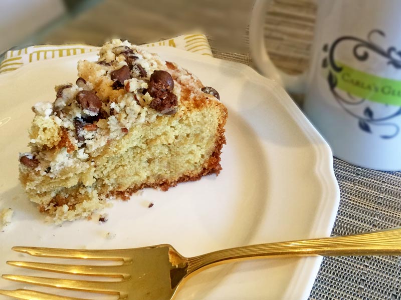 Gluten Free Coffee Cake with Chocolate Streusel