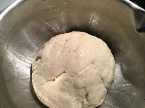 Gluten Free Focaccia Dough in Oiled Bowl