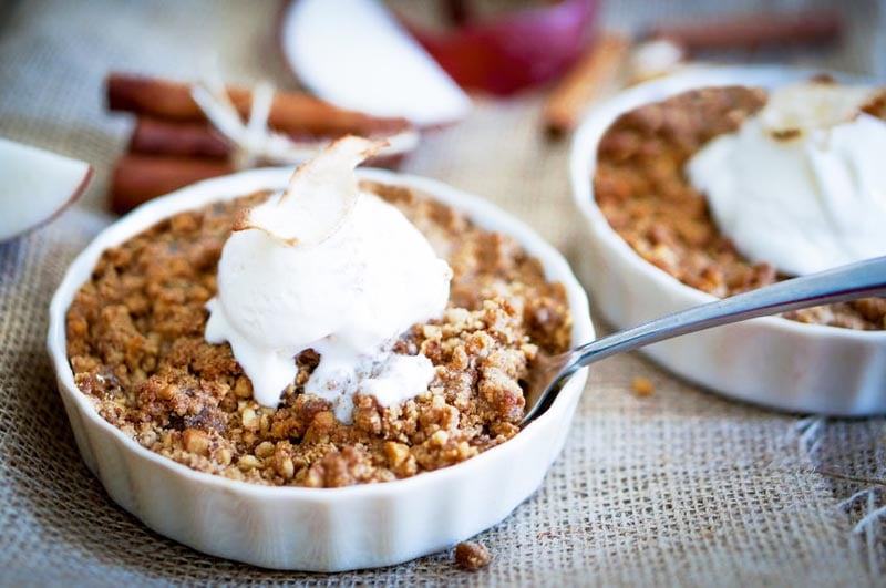 Gluten Free Apple Crumble with Whipped Cream