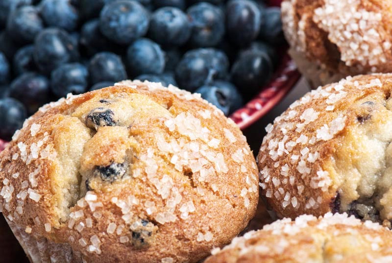 Gluten Free Whole Grain Blueberry Muffins (No Starch Added)