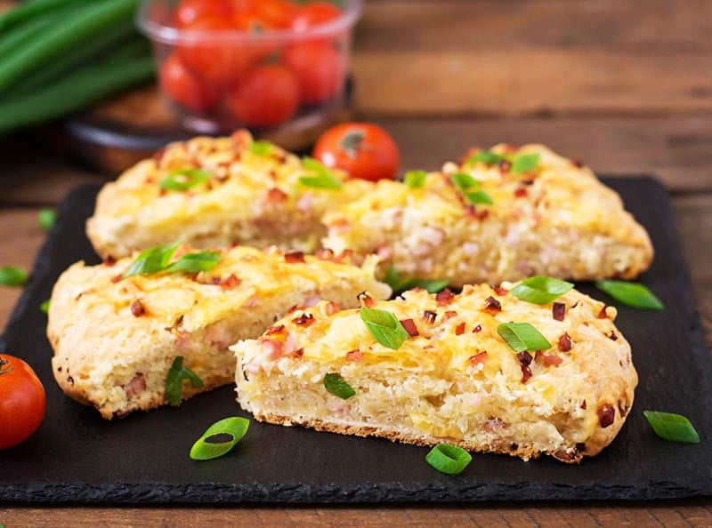 Gluten Free Ham & Cheese Scones with Chives