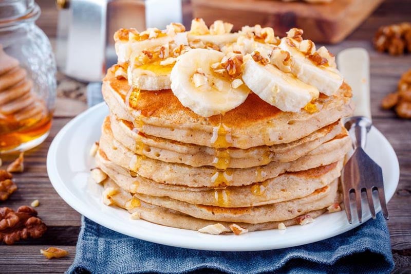 Gluten Free Sugar-Free Egg-Free Banana Oat Pancakes