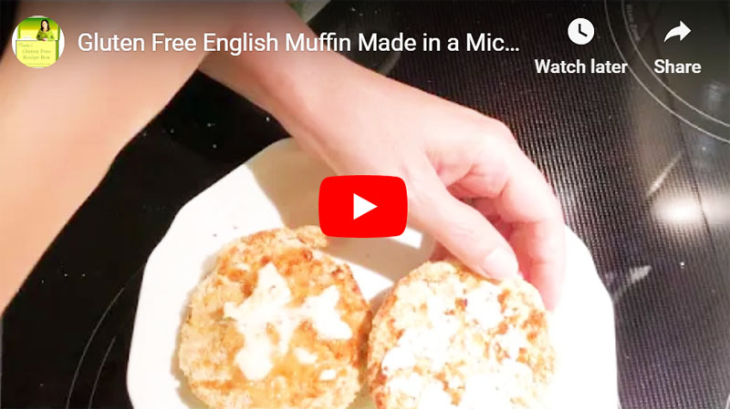 Video Image of a Homemade Microwaved Gluten Free English Muffin