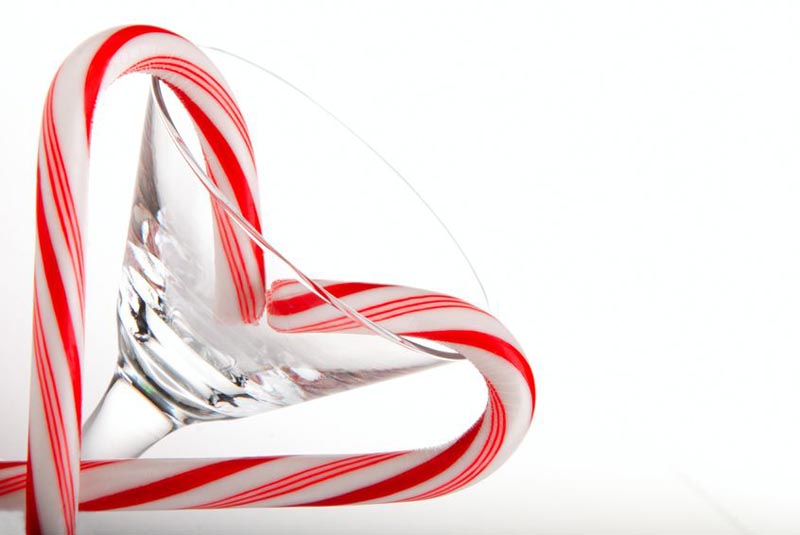 Gluten Free Low Carb Skinny Candy Cane Cocktail